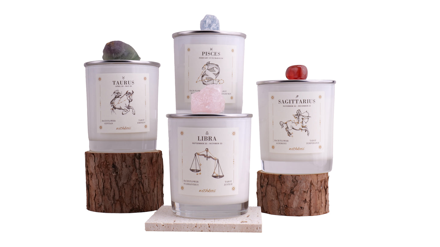 Customized Zodiac Sign Candles with Brochure